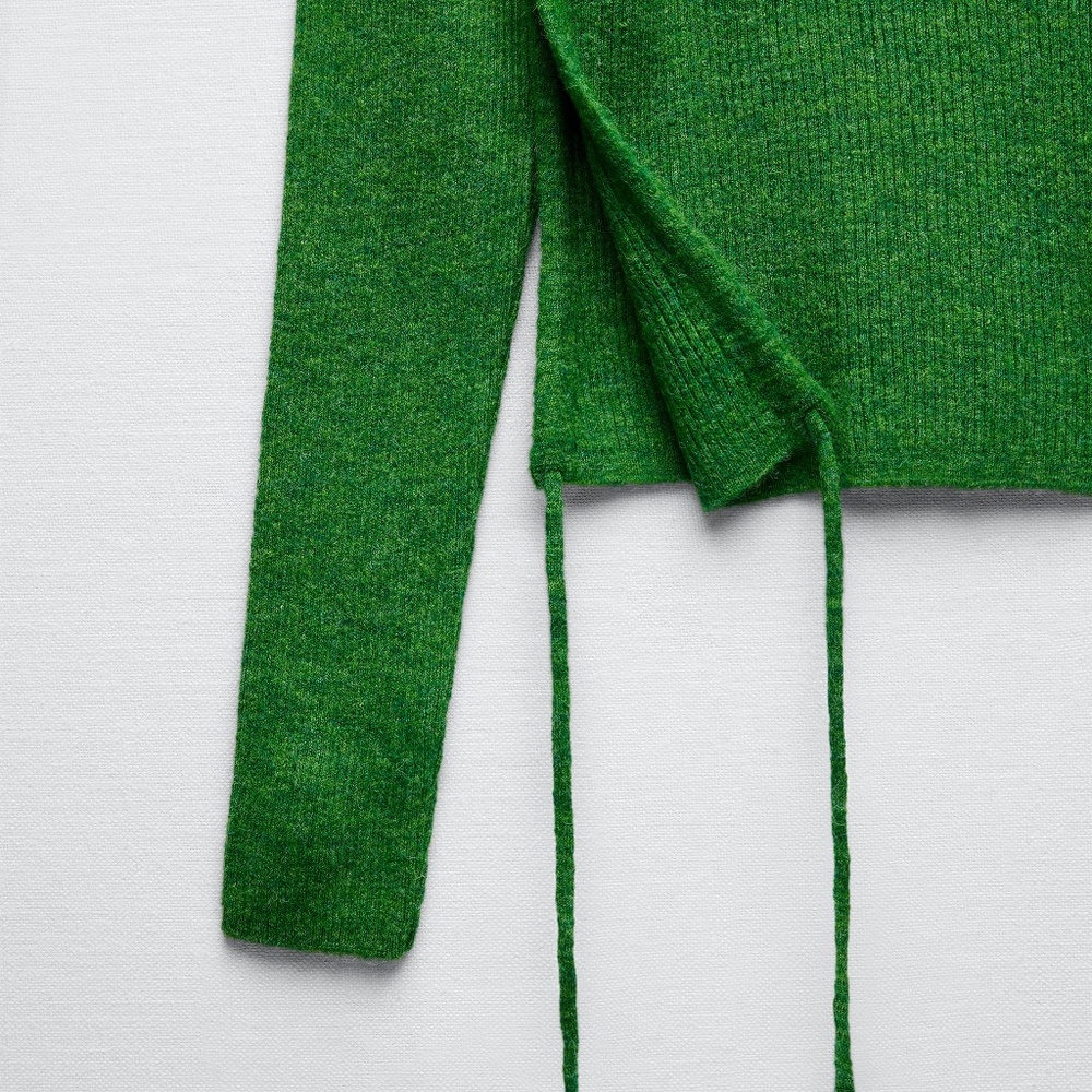 ZARA SIDE PLEAT KNIT SWEATER - Picture 8 of 8